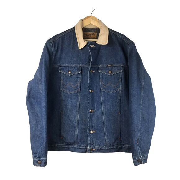 Wrangler M-159‎ Vintage Rancher Blanket Lined Denim Jean Jacket Size Xxl - Picture 1 of 12